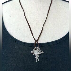 🤎Cookie Lee Charm Necklace on Adjustable Brown Cord